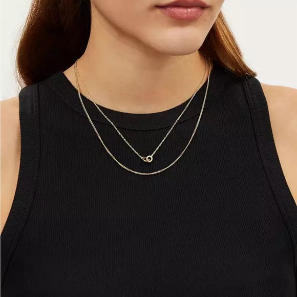 Coach Delicate Interlocking Layered Necklace,nwt ! - Picture 2 of 2